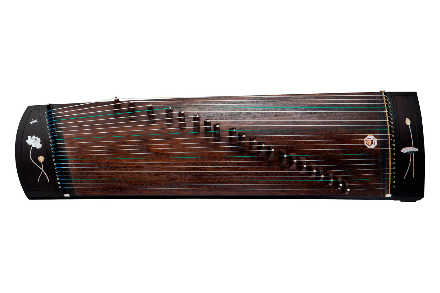 不染 'Purity' 49.2'' (125cm) Travel Size Guzheng with Mother of Pearl Inlay on Ebony 黑檀木贝雕小筝