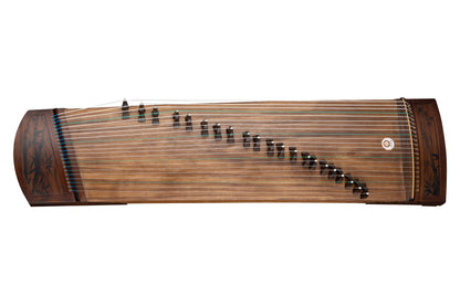 竹韻 'Bamboo Charm' 53.1'' (135cm) Travel Size Hand-Carved Hollowed-Out Guzheng with Ink Painting on Indian Rosewood 阔叶黄檀国画挖筝小筝