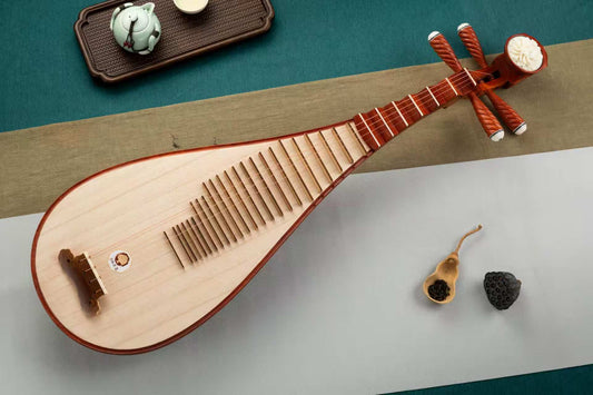 红相花梨木琵琶 Padauk Pipa with Rosewood Frets