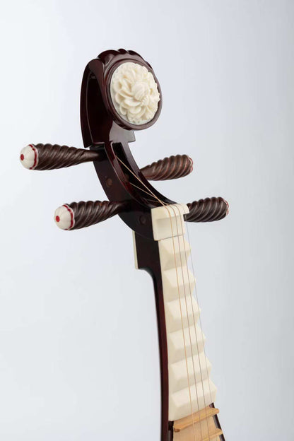 白皮白相花梨木琵琶 White-top Padauk Pipa with White Frets
