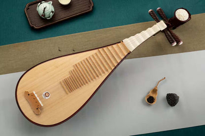 白皮白相花梨木琵琶 White-top Padauk Pipa with White Frets