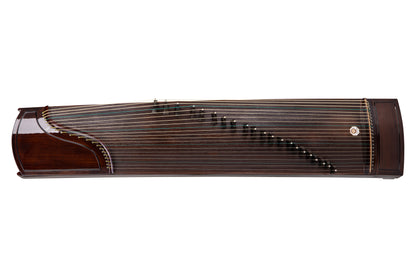 玫瑰檀素面 'Plain Red Sandalwood' Hand-Carved Hollowed-Out Guzheng with Piano Lacquer Finishing 钢琴烤漆亮面挖筝