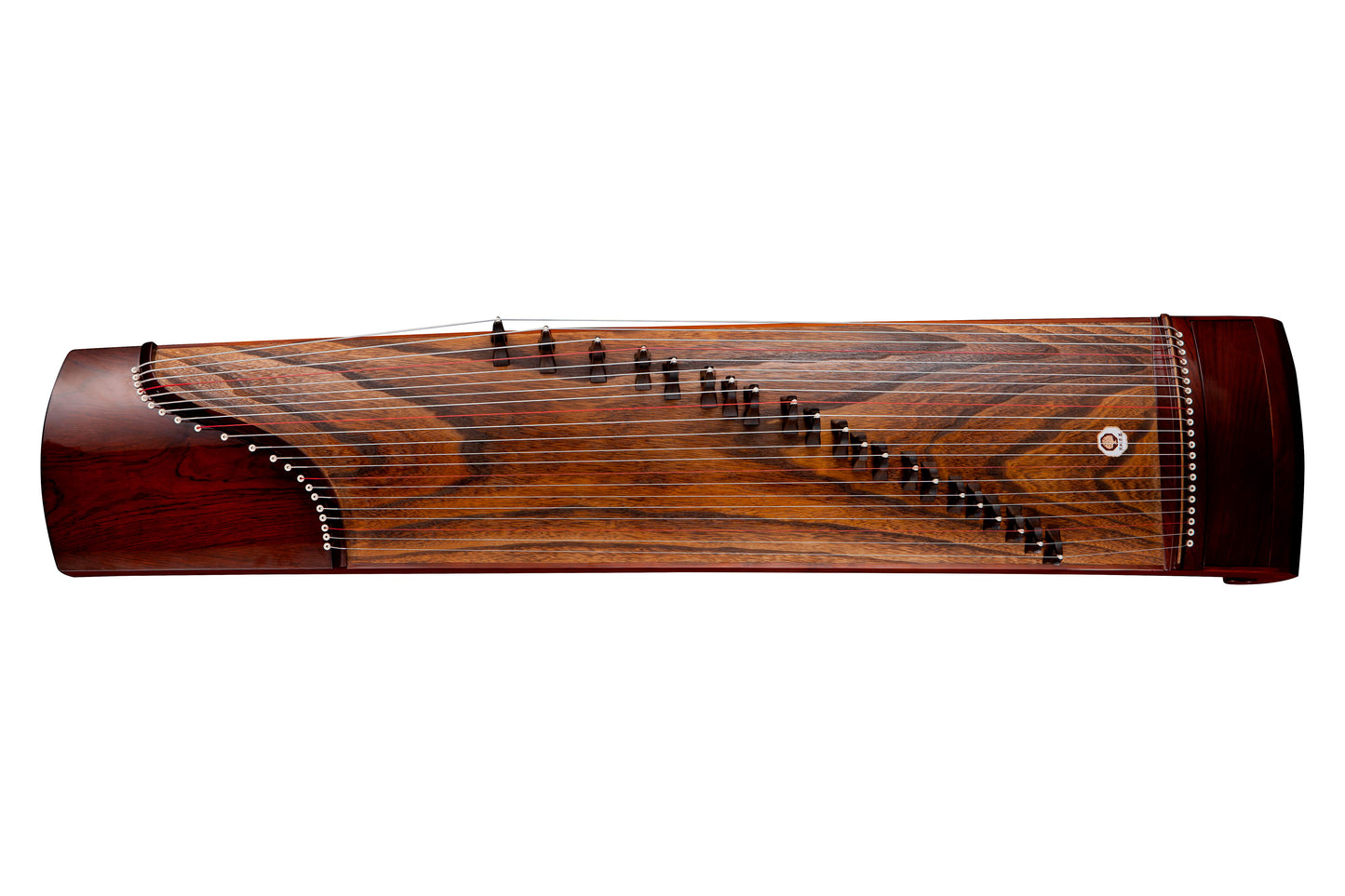 弘璞 'Noble Jade' Hand-Carved Hollowed-Out Guzheng with Matte Finishing on Paulownia 泡桐木素面挖筝