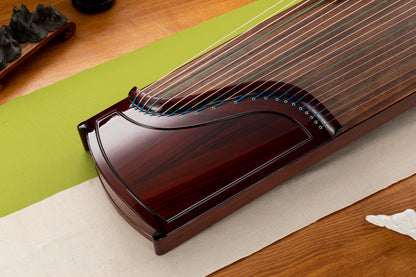 紅酸枝素面 'Plain Cocobolo' Professional Collection Guzheng with Piano Lacquer Finishing on Cocobolo 酸枝木钢琴烤漆亮面精品系列古筝