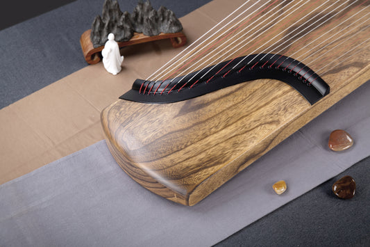 新桐木挖箏 'New Palauwonia Wood' Hand-Carved Hollowed-Out Guzheng with Matte Finishing 素面挖筝