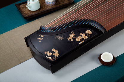 國香 'Fragrance of Plum Blossoms' Professional Collection Guzheng with Lacquer Painting on Cocobolo 酸枝木彩绘漆画精品系列古筝