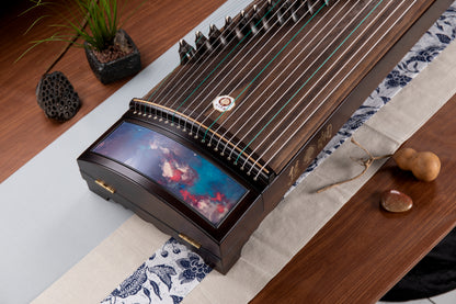 觀滄海 'Gazing at the Boundless Sea' Concert Grade Guzheng with Lacquer Painting on Indian Rosewood 阔叶黄檀彩绘漆画演奏级古筝