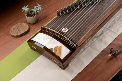 婉瑜 'Ginko Leaves' Collector's Grade Guzheng with Piano Lacquer Finishing on Indian Rosewood 阔叶黄檀钢琴烤漆亮面收藏级古筝