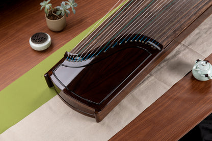 素桐·薄 'Plain Paulownia - Thin' Collector's Grade Guzheng with Piano Lacquer Finishing on Indian Rosewood 阔叶黄檀钢琴烤漆亮面收藏级古筝