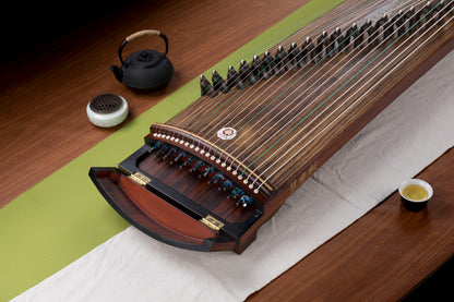 素面 'Plain' 53.1'' (135cm) Travel Size Guzheng with Matte Finishing on Paulownia 泡桐木素面小筝