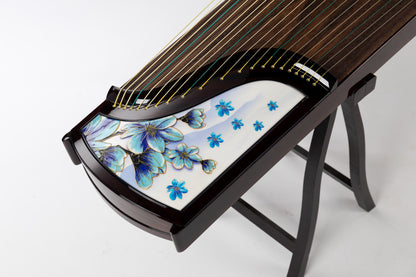 木蘭 'Magnolia' Collector's Grade Guzheng with Cloisonné Enamel and Piano Lacquer Finishing on Indian Rosewood 阔叶黄檀掐丝珐琅钢琴烤漆亮面收藏级古筝