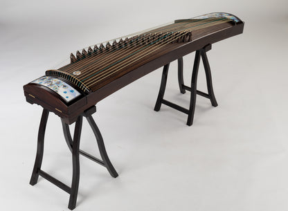 木蘭 'Magnolia' Collector's Grade Guzheng with Cloisonné Enamel and Piano Lacquer Finishing on Indian Rosewood 阔叶黄檀掐丝珐琅钢琴烤漆亮面收藏级古筝