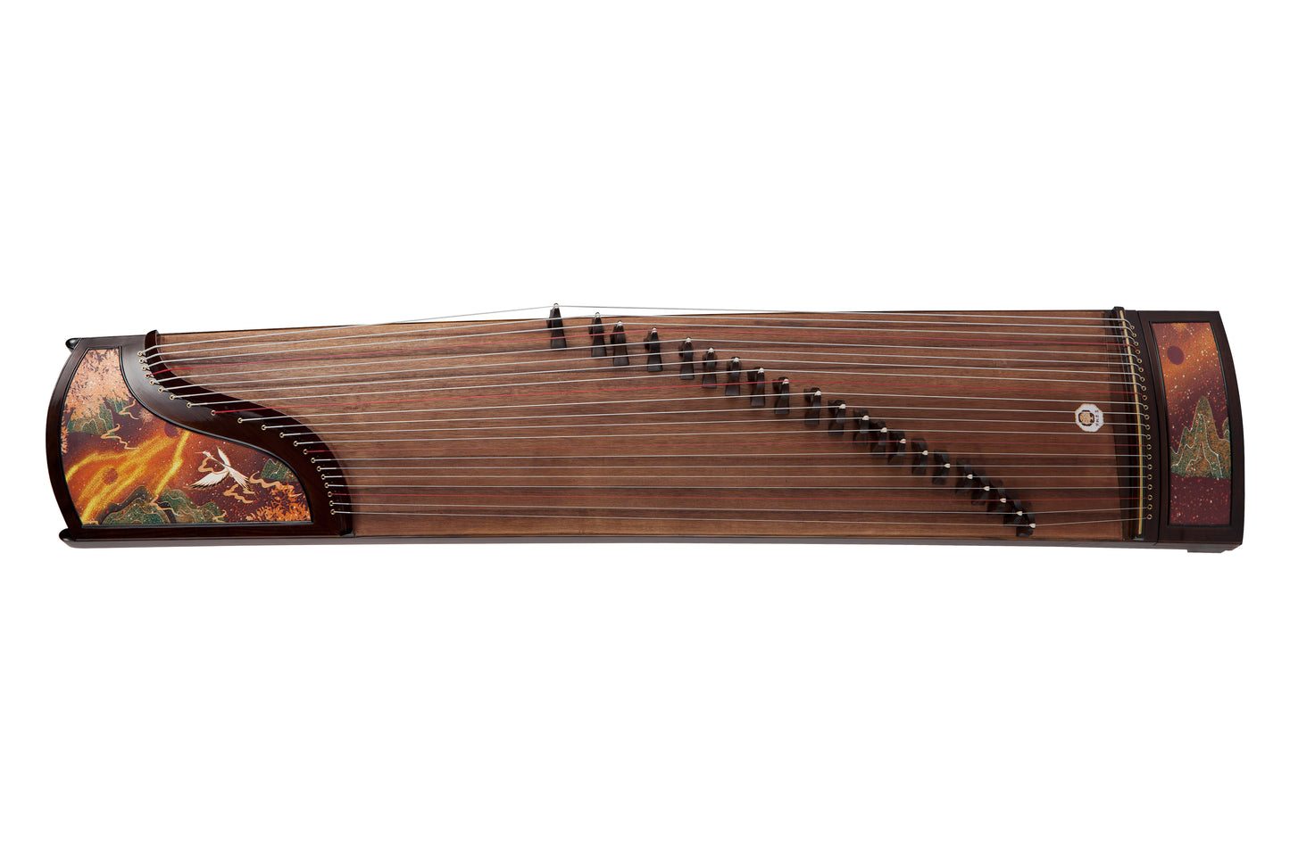 碧落雲鶴 'Crane Flying into the Sunset' Collector's Grade Guzheng with Piano Lacquer Finishing on Indian Rosewood 阔叶黄檀钢琴烤漆亮面收藏级古筝