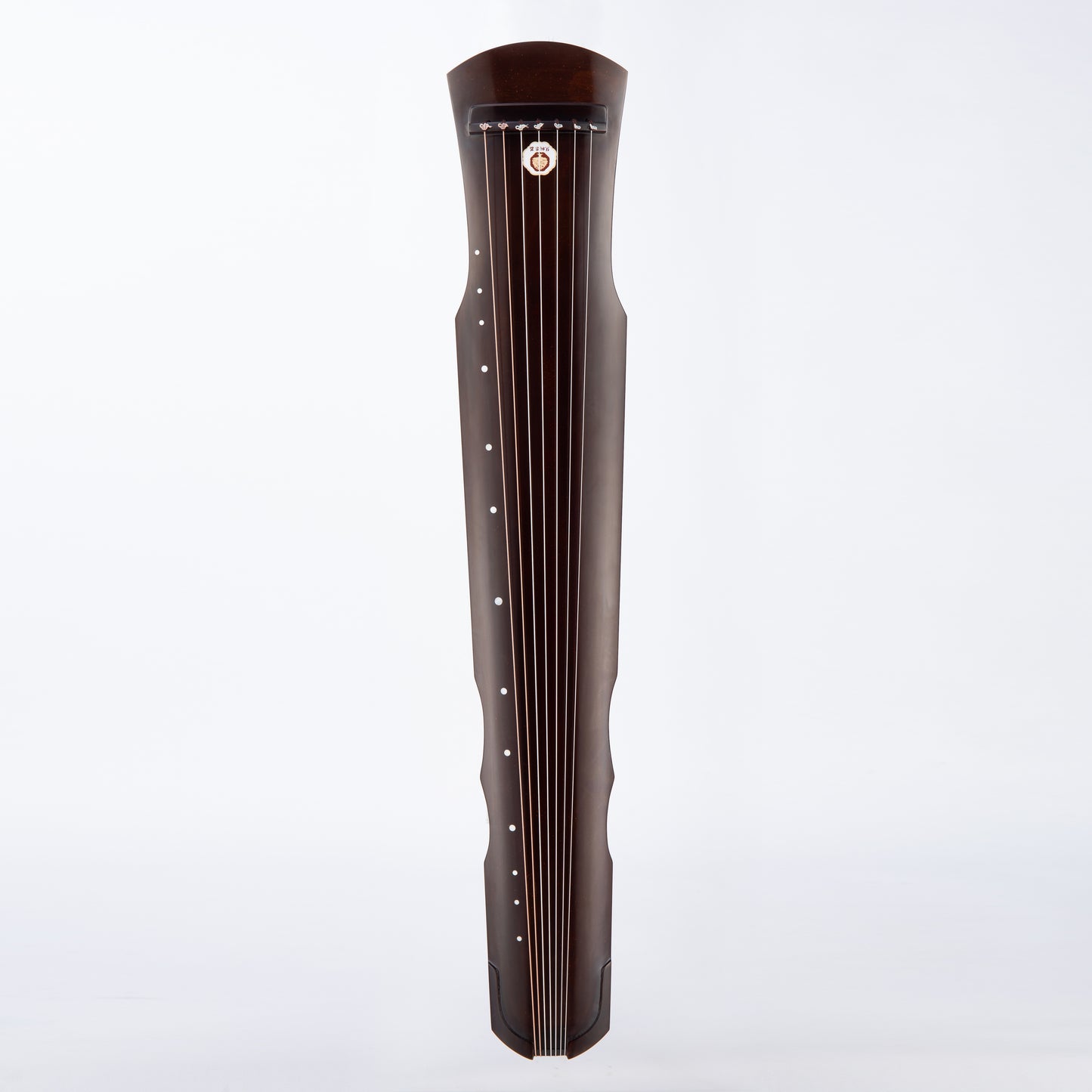 栗色伏羲桐木古琴(桐木底板) Chestnut-Colored Fuxi-Style Chinese Paulownia Guqin (Paulownia Bottom Board)