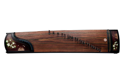 梨花夢 'Dreaming of Pear Blossoms' Professional Collection Guzheng with Painted Wood Cut-Outs on Ebony 黑檀木镂空彩绘精品系列古筝